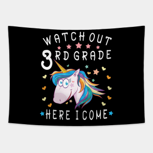 Watch Out 3rd Grade Here I Come Happy Student Back To School Tapestry