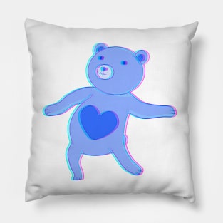 Blue dancing bear Pillow