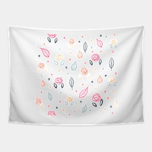 Cute Rose and Leaf Pattern Tapestry