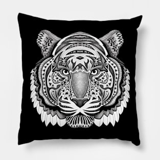 tiger face aztec pattern Pillow