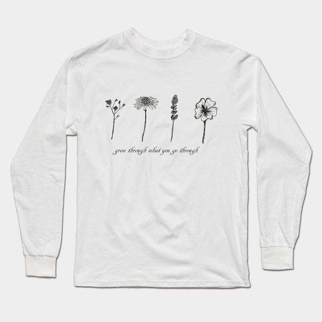 spring flower sketch design flower long sleeve t shirt teepublic spring flower sketch design