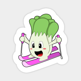 Lettuce as Skier with Ski Magnet