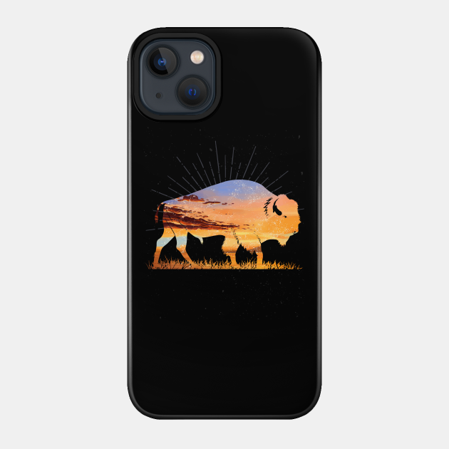 Sunset Buffalo - Buffalo - Phone Case