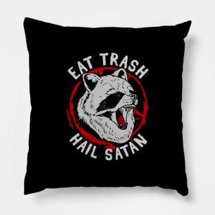 Eat Trash Hail Satan T-Shirt I Pentagram Possum Pillow