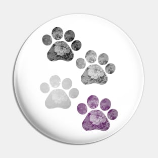 Subtle Floral Paw Print flag Pin