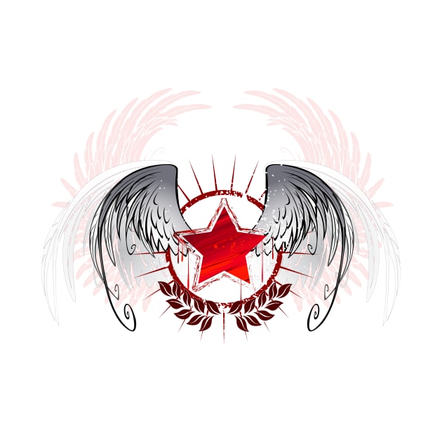 Red Star Painted with Paint by Blackmoon9