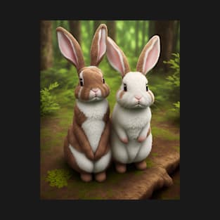 Naughty bunnies in forest! T-Shirt