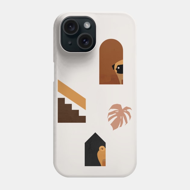 Hide and Seek Pug Abstract Phone Case by huebucket