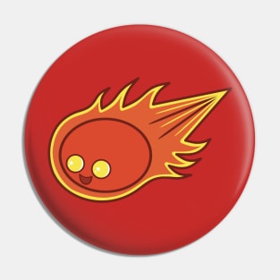 Happy Comet 1 - Red Comet Pin