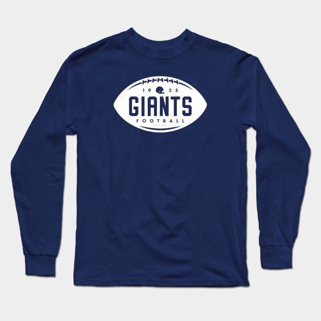 deadmansupplyco Vintage Football Shape - New York Giants (White Giants Wordmark) Long Sleeve T-Shirt