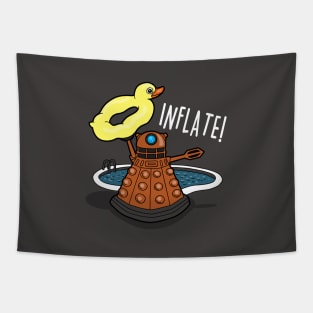 Funny Sci-fi Cute Alien Swimming Summer Beach Cartoon Tapestry