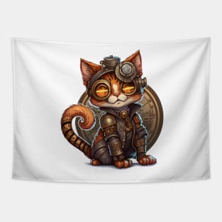 Steampunk Cat cat Tapestry