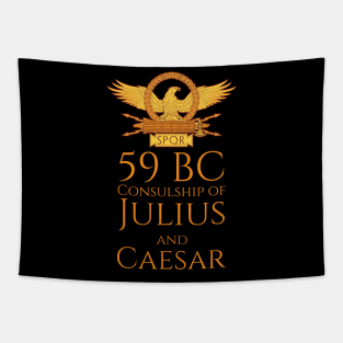 Ancient Rome Joke Satire - Consulship Of Julius And Caesar Tapestry