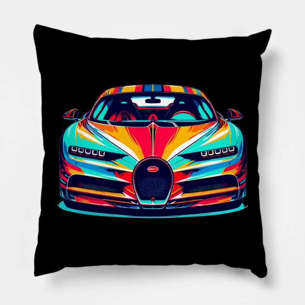 Bugatti Chiron Pillow by Vehicles-Art