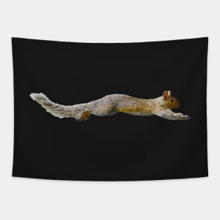 Gray Squirrel Leaping Grey Squirrels Tapestry