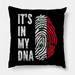 IT'S IN MY DNA Syria Flag Syrian Roots Pillow