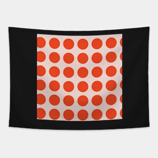 Coral Pink Polka Dot Seamless Repeat Pattern Tapestry