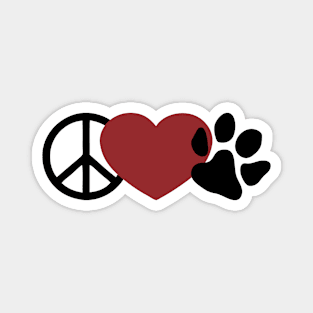 Peace-Love-Paw Magnet