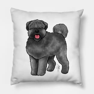 Dog - Bouvier des Flanders - Salt and Pepper Natural Pillow