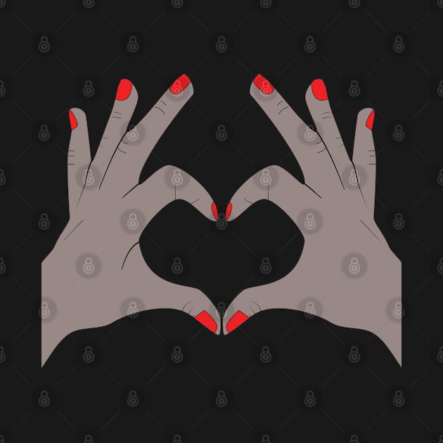 Hands Making Heart Shape Love Sign Language Valentine's Day by Okuadinya