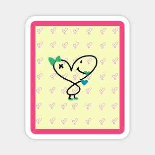 Cute love girl doodle Magnet