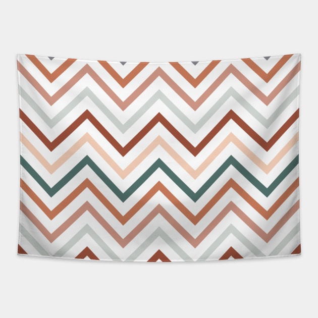 Earth Chevron Tapestry by Trippycollage