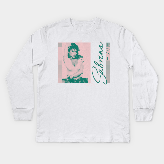 Sabrina Salerno Aesthetic 80s Fan Art Design Sabrina Salerno Kinder Long Sleeve T Shirt Teepublic De