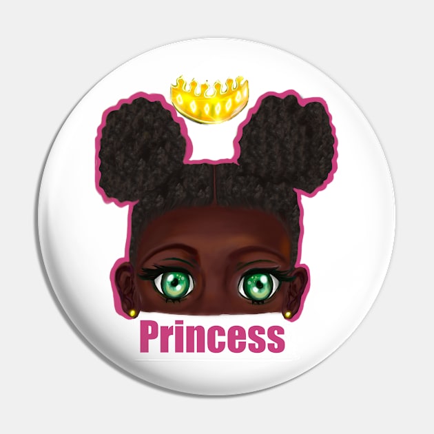 Princess - beautiful black girl with Afro hair in puffs, green eyes and dark brown skin side profile. Hair love ! Pin by Artonmytee