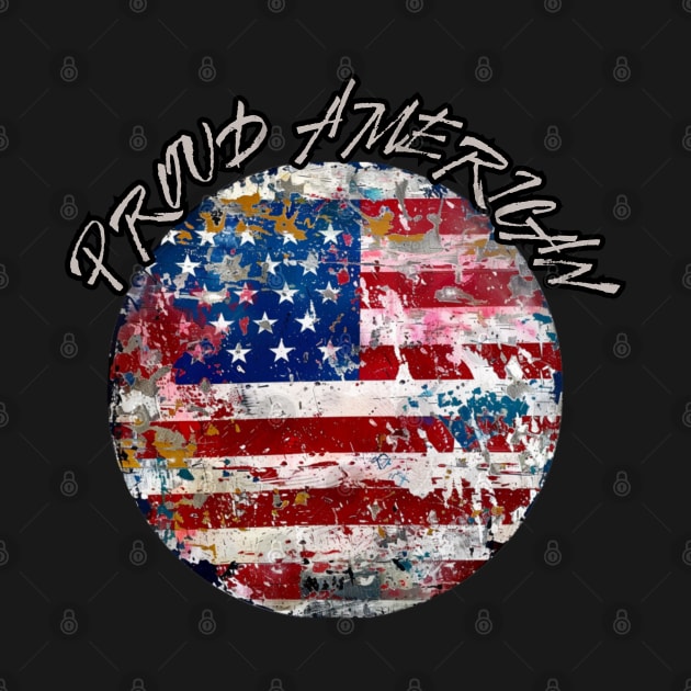 Proud American, graffiti style, american flag by Pattyld