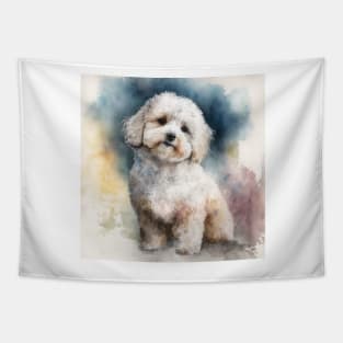 Bichon Frise Watercolour Style Painting Tapestry