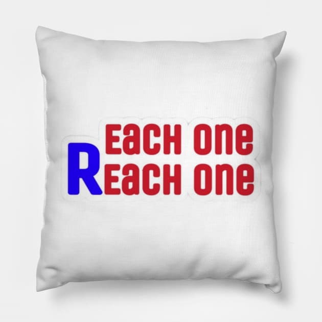 Each One Reach One - Front Pillow by SubversiveWare