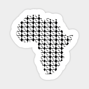 Africa Map in Geometric Pattern Magnet