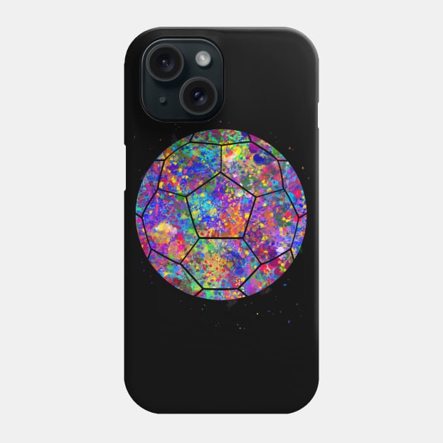 Soccer Ball watercolor Phone Case by Yahya Art