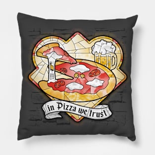 In Pizza we trust Pillow