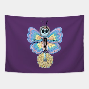 Lively Bones Butterfly Skeleton Tapestry