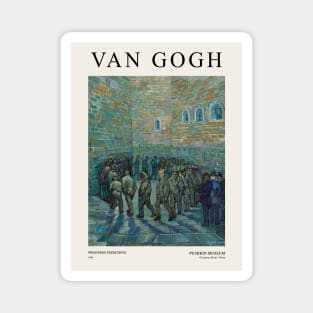 Van Gogh Exercising Prisoners Painting Exhibition Magnet