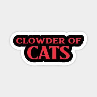 Clowder of Cats Collective Animal Nouns Magnet