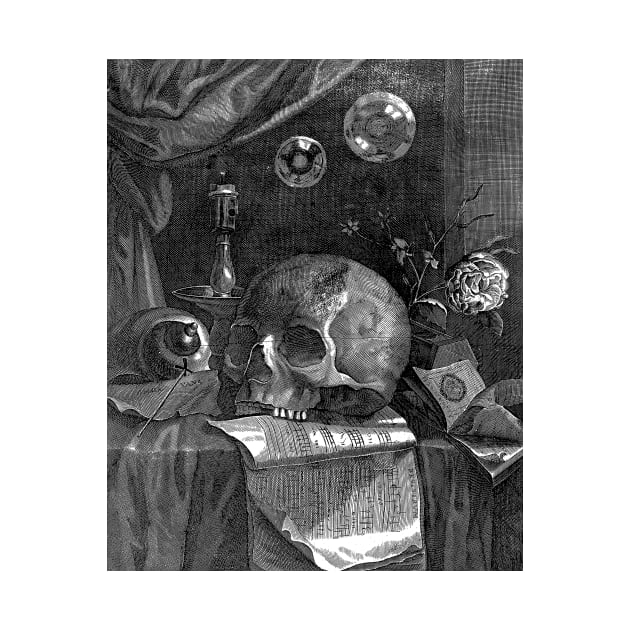 A skull resting on sheet music - Jo. Franciscus Mutilana by themasters