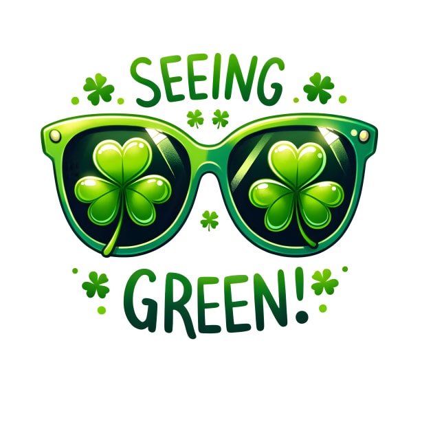 Seeing Green! - St. Patrick's Day Clover Glasses by Luvleigh