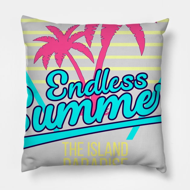 The Utopia of Endless Summers Pillow by FamiLane