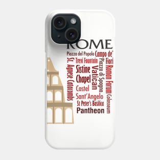 Sights of Rome, Italy Phone Case