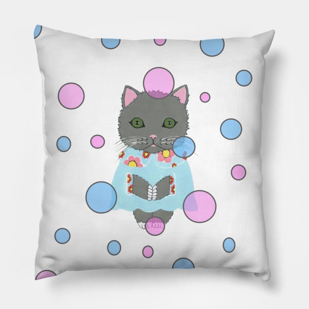 WHIMSICAL Cat For Cat Lover Pillow by SartorisArt1