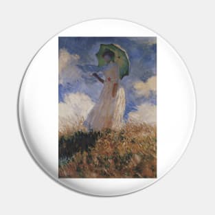 Woman with an Umbrella by Claude Monet Pin