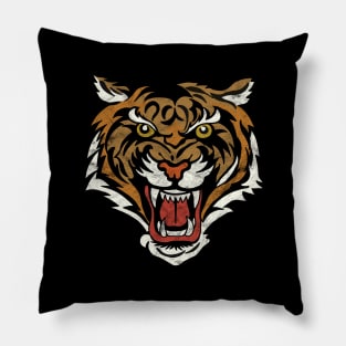 Game Day Tiger Vintage-Style Team Spirit Mascot Pillow