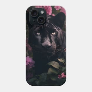 Pink Floral Panther Phone Case