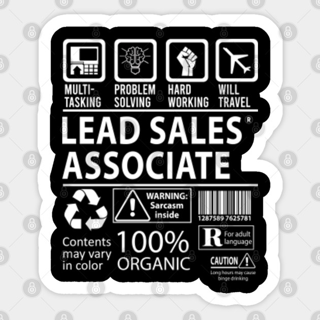 Lead Sales Associate T Shirt Multitasking Job Gift Item Tee Lead Sales Associate Sticker Teepublic