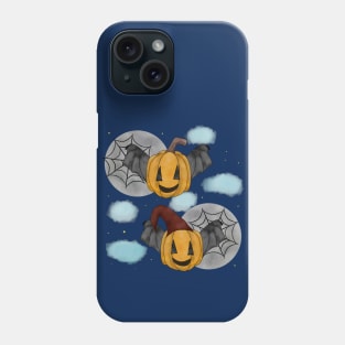 Funny pumpkin bat Phone Case