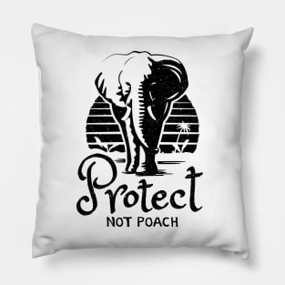 Elephant Rescue - Protect Not Poach Pillow