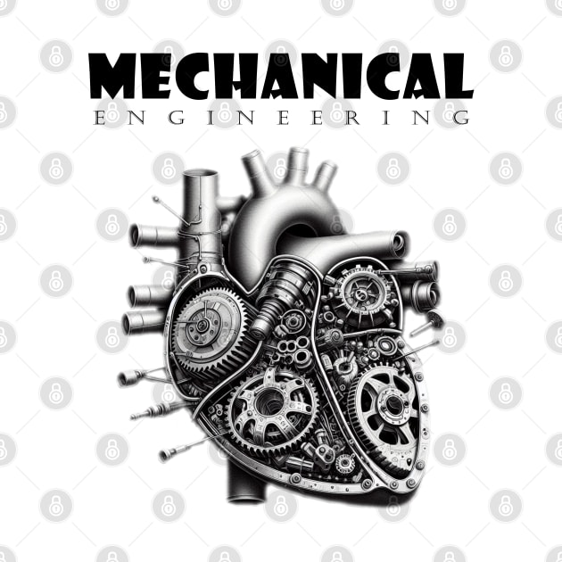 Mechanical Engineering - Heart [Black Text Version] by JavaBlend