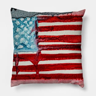 America the Flag Painting Pillow